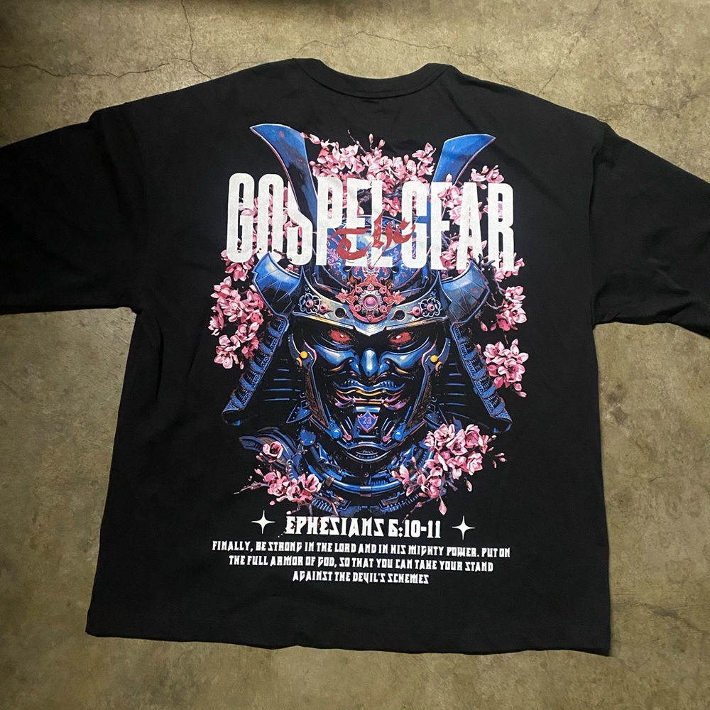 Black Samurai Graphic Men's Long Sleeve Tee